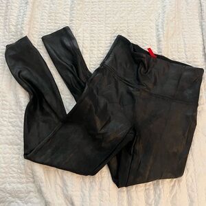 Size medium spanx faux leather leggings